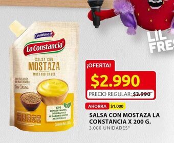Ara Salsa con mostaza la constancia x 200 g oferta