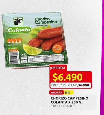Ara Chorizo campesino colanta oferta