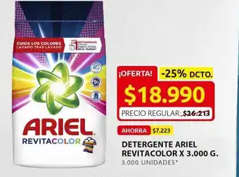 Ara Detergente ariel revitacolor x 3000g oferta