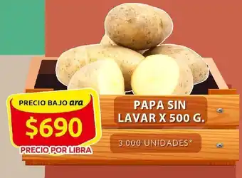 Ara Papa sin lavar x 500 g oferta