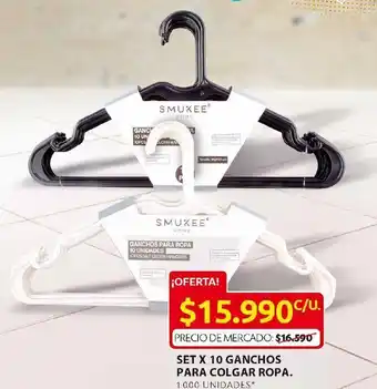 Ara Set x 10 ganchos para colgar ropa oferta