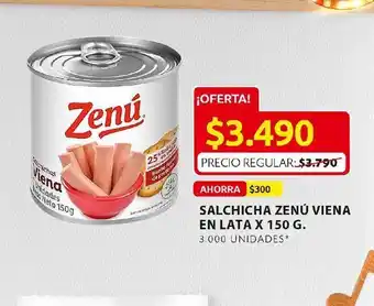 Ara Salchichas zenú viena en lata x 150 g oferta
