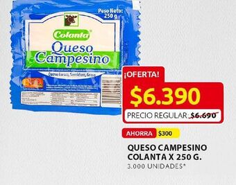 Ara Queso campesino colanta x 250 g oferta