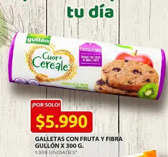 Ara Galletas con fruta y fibra gullon x 300 g oferta