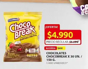 Ara Chocolate chocobreak x 30 un oferta