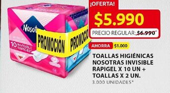 Ara Toallas higiénicas nosotras invisible oferta