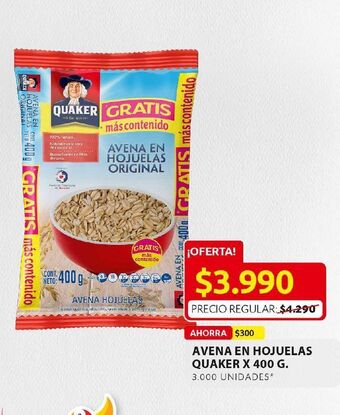 Ara Avena en hojuelas quaker x 400 g oferta