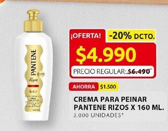 Ara Crema para peinar pantene rizos x 160 ml oferta