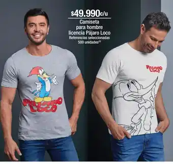 Jumbo Camiseta para hombre licencia pájaro loco oferta