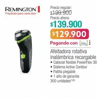 Jumbo Afeitadora rotativa inalámbrica recargable remington oferta