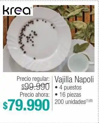 Jumbo Vajilla napoli krea oferta