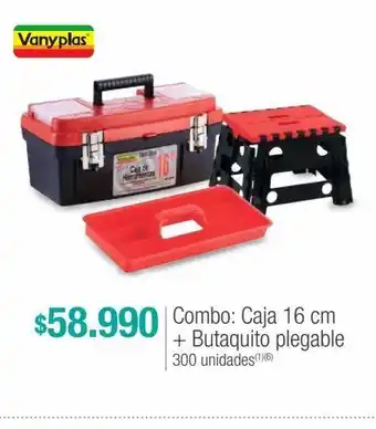 Jumbo Combo: caja 16 cm + butaquito plegable vanyplas oferta