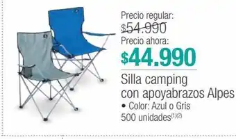 Jumbo Silla camping con apoyabrazos alpes oferta