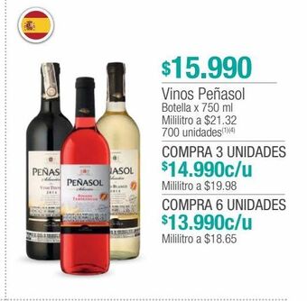 Jumbo Vinos peñasol botella x 750 ml oferta