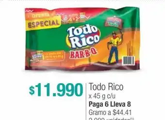 Jumbo Todo rico x 45 g c/u paga 6 lleva 8 oferta