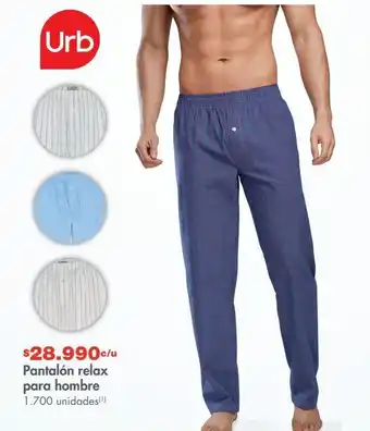 Metro Pantalón relax para hombre urb oferta
