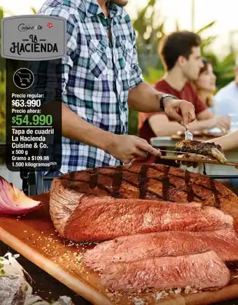 Jumbo Tapa de cuadril la hacienda cuisine & co. x 500 g oferta