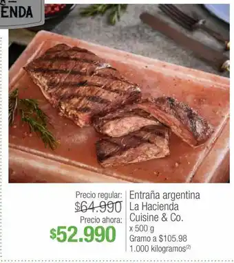 Jumbo Entraña argentina la hacienda cuisine & co. x 500 g oferta