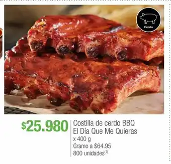 Jumbo Costilla de cerdo bbq el día que me quieras x 400 g oferta