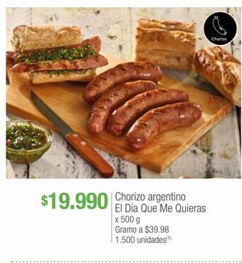 Jumbo Chorizo fresco parrillero el gaucho x 8 unidades x 400 g oferta