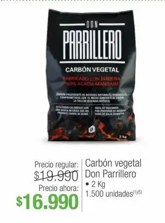 Jumbo Carbón vegetal don parrillero • 2 kg oferta