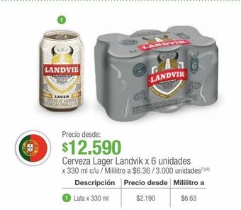 Jumbo Cerveza lager landvik x 6 unidades oferta