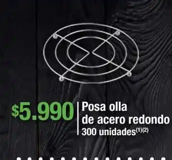 Jumbo Posa olla de acero redondo oferta
