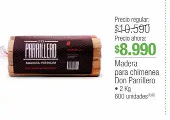 Jumbo Madera para chimenea don parrillero 2 kg oferta