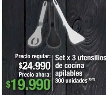 Jumbo Set x 3 utensilios de cocina apilables krea oferta