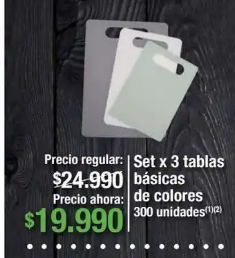 Jumbo Set x 3 tablas básicas de colores krea oferta