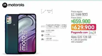 Jumbo Moto g20 128 gb oferta