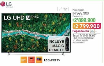Jumbo Lg smart tv uhd 4k 65'' oferta