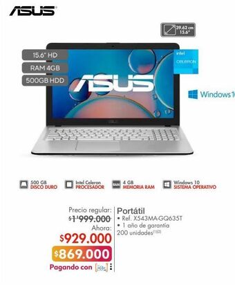 Metro Computador portátil asus oferta