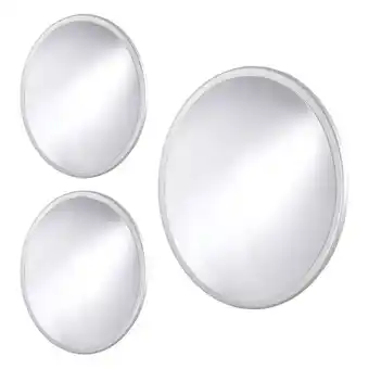 Muebles Jamar Set x 3 marco espejo rusel plata circular oferta