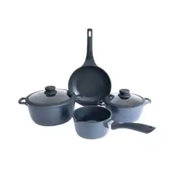 Alkosto Batería de cocina 6 piezas free home antiadherente tapa de vidrio tibetana oferta