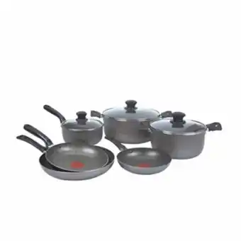 Alkosto Batería de cocina 9 piezas imusa antiadherente con tapa de vidrio talent oferta