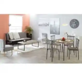 Easy Comedor 4 sillas amalio 110x70x75cm café oferta