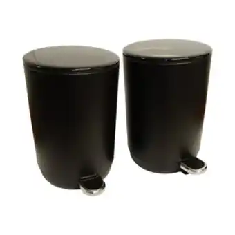 Alkosto Set x 2 papeleras de pedal free home 5 litros negra oferta