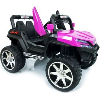 Linio Carro moto electrico niños llanta goma 5 motor 4x4 control - fucsia oferta