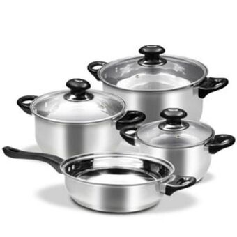 Almacenes La 13 Juego de ollas acero 7 piezas / home elements oferta