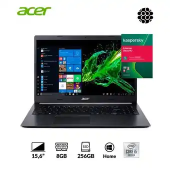 Portátil acer a515-54-58q1 core i5-10210u ram 8gb ssd 256gb windows 10 home