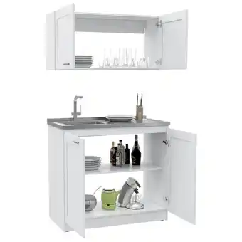 Olímpica Cocina integral toronto, blanco, con mesón en acero inoxidable oferta