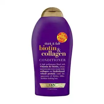 Superdroguería Olímpica Acondicionador ogx biotin & collagen 50% free 577ml oferta