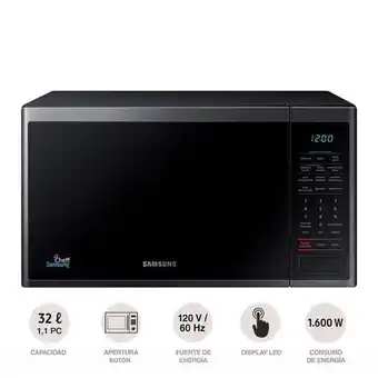 Carulla Horno microondas dorador 32lts samsung mg32j5133a oferta