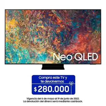 Éxito Televisor neo qled samsung 55 pulgadas uhd4k smart tv qn55qn90aakxzl oferta