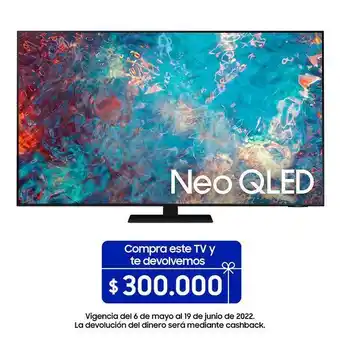 Éxito Televisor neo qled samsung 65 pulgadas uhd4k smart tv qn65qn85aakxzl oferta
