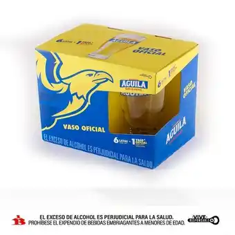 Merqueo Cerveza águila lata 330 ml x6 + vaso oferta
