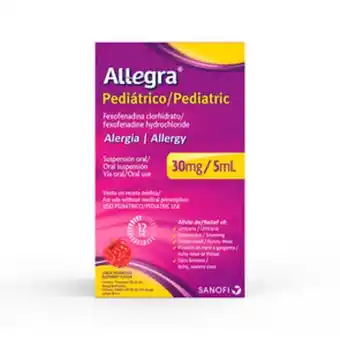 Cruz verde Allegra pediátrico 30mg/5ml suspensión oral frasco... oferta