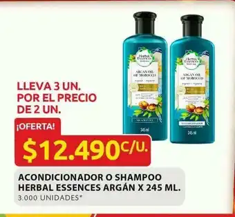 Ara Acondicionador o shampoo herbal essences x 245ml oferta