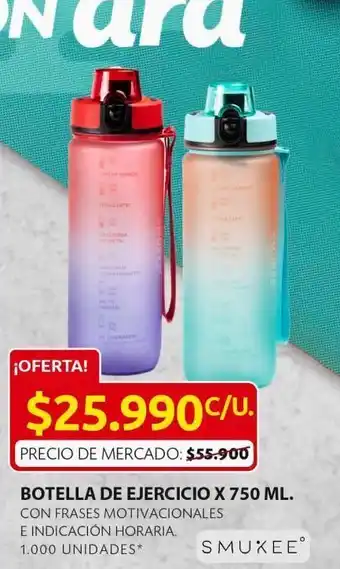 Ara Botella de ejercicio x 750ml oferta